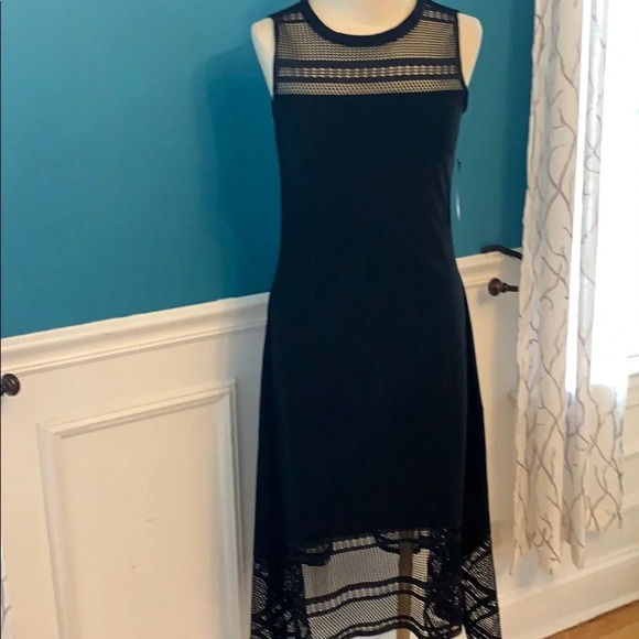 American Living Jersey Sheath Midi Dress black size 2 (MSRP $89) - Picture 2 of 4